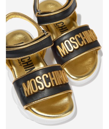 Moschino Girls Metal Lettering Logo Sandals vente chaude votre 