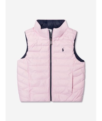 Ralph Lauren Girls Reversible Gilet in Navy vente chaude votre 