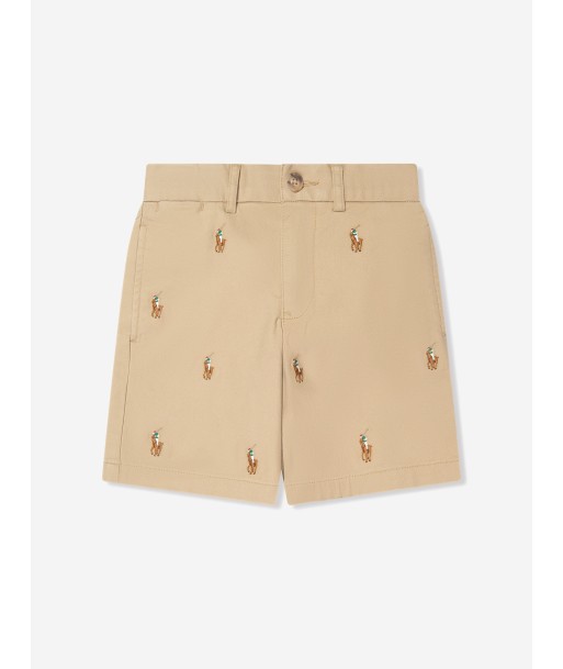 Ralph Lauren Boys Logo Shorts in Beige 50% de réduction en Octobre 2024