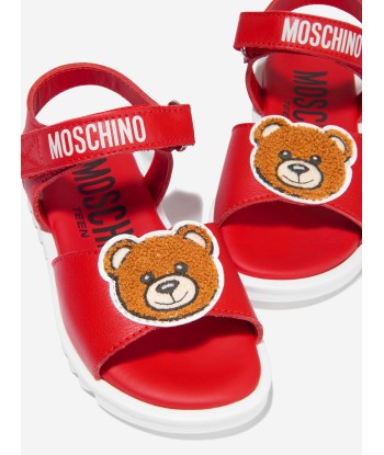 Moschino Girls Leather Teddy Bear Logo Sandals Comparez plus de prix