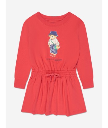 Ralph Lauren Girls Bear Print Jersey Dress in Red Jusqu'à 80% De Réduction