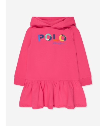 Ralph Lauren Girls Hooded Sweater Dress in Pink sélection de produits