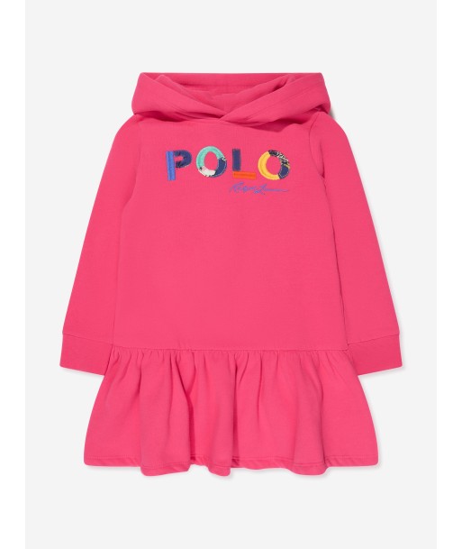 Ralph Lauren Girls Hooded Sweater Dress in Pink sélection de produits