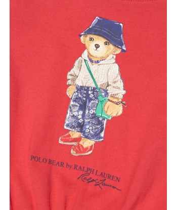 Ralph Lauren Girls Bear Print Jersey Dress in Red Jusqu'à 80% De Réduction