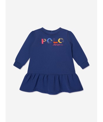 Ralph Lauren Baby Girls Polo Sweater Dress in Navy une grave pollution 