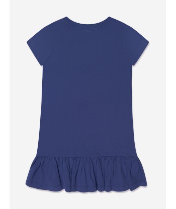 Ralph Lauren Girls Bear Jersey Dress in Navy à prix réduit toute l'année