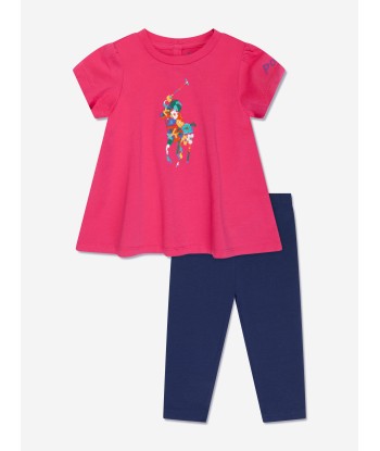 Ralph Lauren Baby Girls Leggings Set in Pink offre 