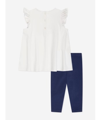 Ralph Lauren Baby Girls Top And Leggings Set in White ouvre sa boutique