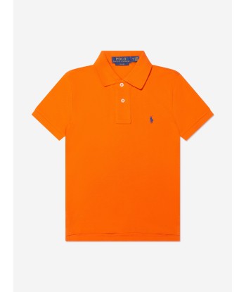 Ralph Lauren Boys Custom Fit Polo Shirt in Orange offre 