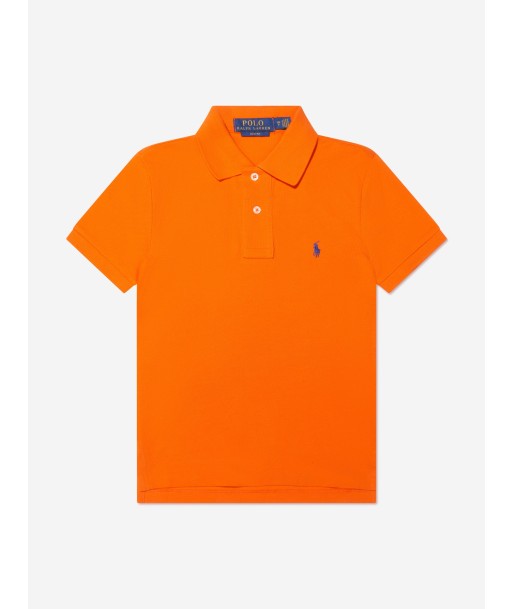 Ralph Lauren Boys Custom Fit Polo Shirt in Orange offre 