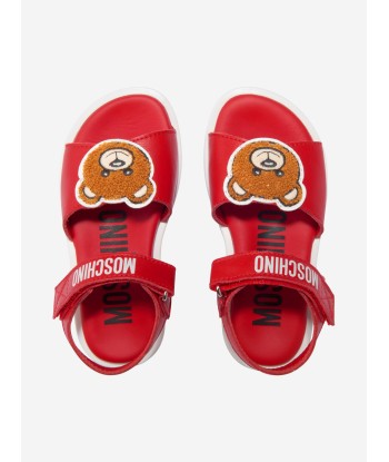 Moschino Girls Leather Teddy Bear Logo Sandals Comparez plus de prix