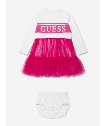 Guess Baby Girls Dress With Knickers in White en linge