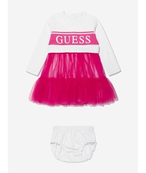 Guess Baby Girls Dress With Knickers in White en linge