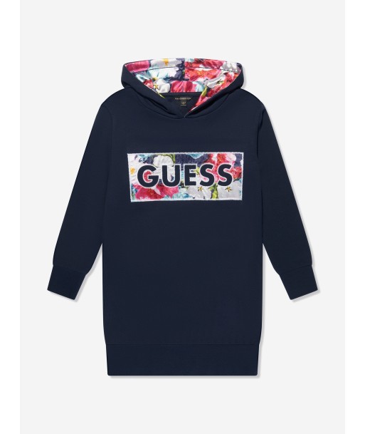 Guess Girls Hooded Sweater Dress in Navy prix