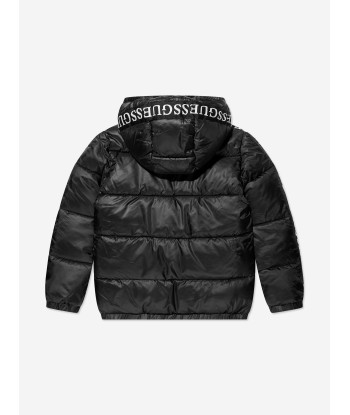 Guess Boys Logo Puffer Jacket in Black outlet