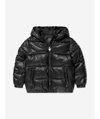 Guess Boys Logo Puffer Jacket in Black ouvre sa boutique