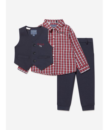 Guess Boys 3 Piece Outfit Set in Blue en linge