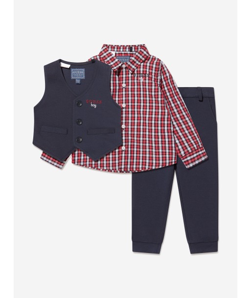 Guess Boys 3 Piece Outfit Set in Blue en linge