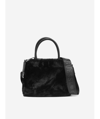 Guess Girls Furry Mini Tote Bag in Black En savoir plus