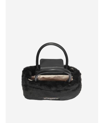 Guess Girls Furry Mini Tote Bag in Black En savoir plus