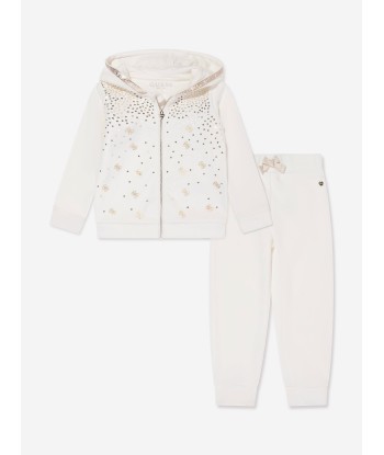 Guess Girls Logo Tracksuit in Ivory shop