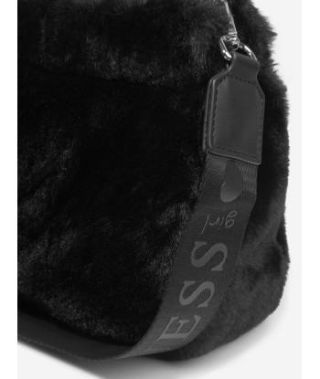 Guess Girls Furry Mini Tote Bag in Black En savoir plus