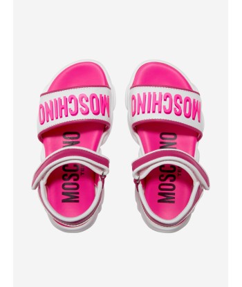 Moschino Girls Leather Logo Print Sandals l'évolution des habitudes 