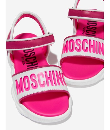 Moschino Girls Leather Logo Print Sandals l'évolution des habitudes 