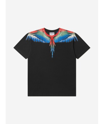 Marcelo Burlon Boys Cotton Short Sleeve Wings T-Shirt vous aussi creer 