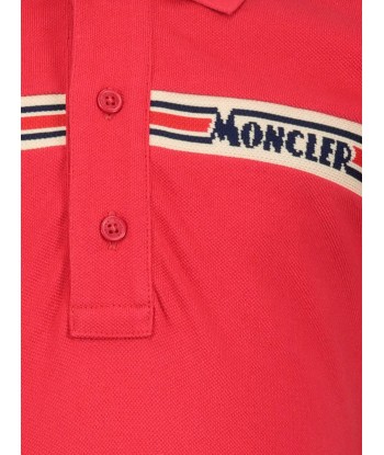 Moncler Enfant Moncler Boys Cotton Logo Polo Top ou a consommer sur place