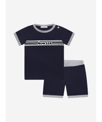 Moncler Enfant Baby Boys Shorts Set - Blue Cotton Shorts Set vente chaude votre 