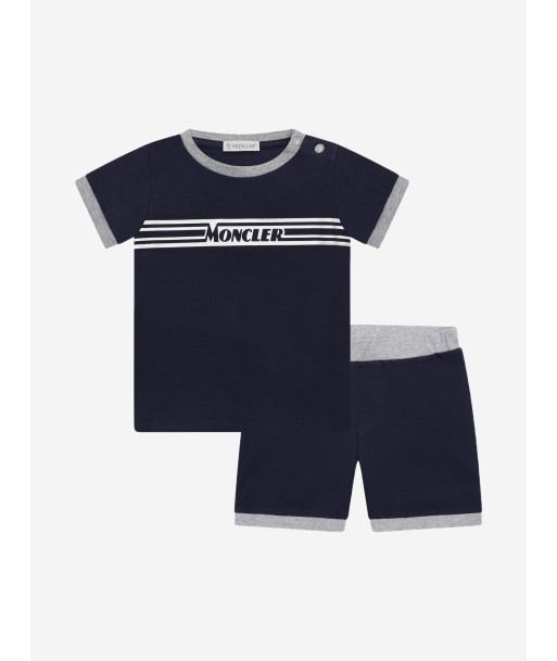 Moncler Enfant Baby Boys Shorts Set - Blue Cotton Shorts Set vente chaude votre 