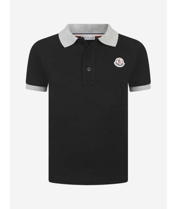 Moncler Enfant Black & Grey Polo Top france