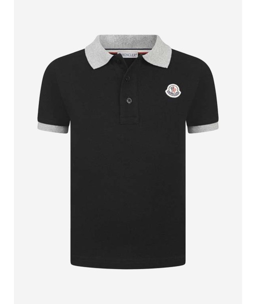 Moncler Enfant Black & Grey Polo Top france