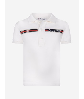 Moncler Enfant Boys Polo Top - Cotton Logo Polo Top Faites des économies