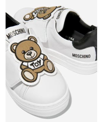 Moschino Unisex Leather Teddy Bear Strap Trainers Paris Déstockage Promo