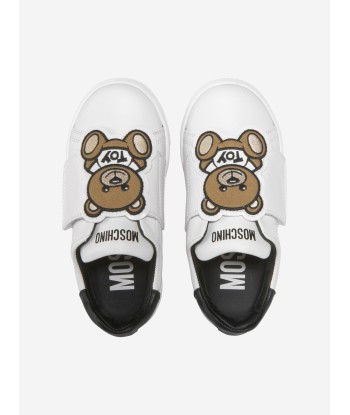 Moschino Unisex Leather Teddy Bear Strap Trainers Paris Déstockage Promo