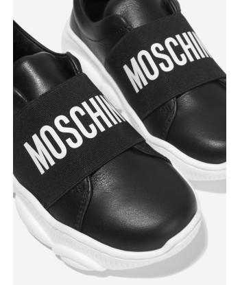 Moschino Unisex Leather Logo Band Slip On Trainers l'évolution des habitudes 