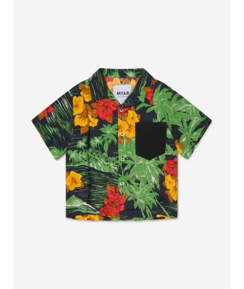 Myar Boys Cotton Hawaiian Print Shirt en stock