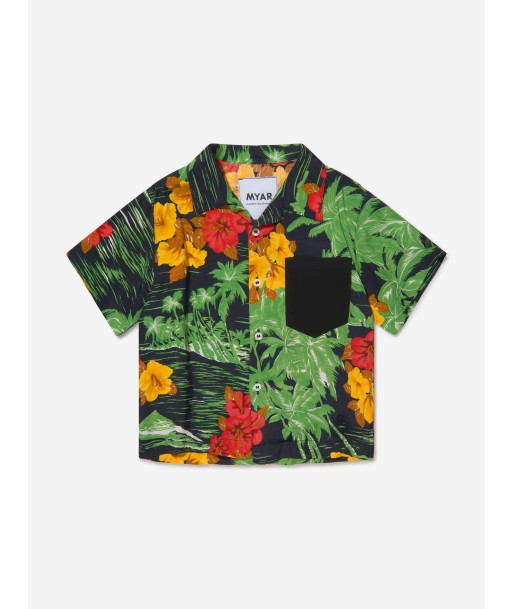 Myar Boys Cotton Hawaiian Print Shirt en stock