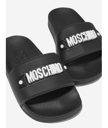 Moschino Girls PVC Logo Slides de votre