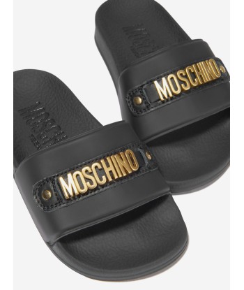 Moschino Unisex PVC Slides With Metal Logo de France