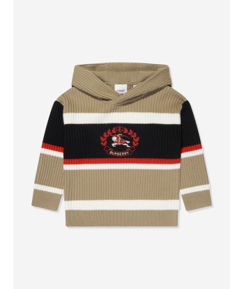 Burberry Boys Grayson Stripe Hoodie in Archive Beige les ctes