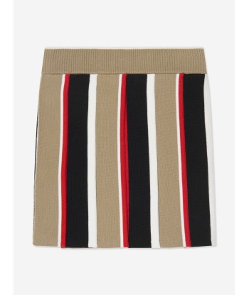 Burberry Girls Amelia Stripe Skirt in Archive Beige de la marque