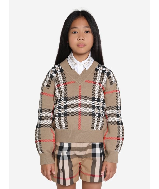 Burberry Girls Holly Jumper in Archive Beige Check Comment ça marche