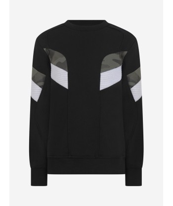 Neil Barrett Boys & Camouflage Trim Sweater Comment ça marche