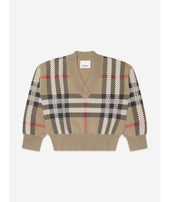 Burberry Girls Holly Jumper in Archive Beige Check Comment ça marche