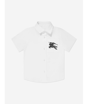 Burberry Boys Owen Shirt in White Paris Déstockage Promo