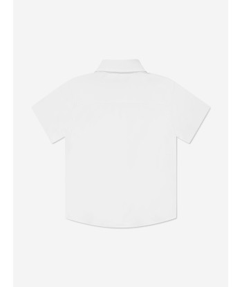 Burberry Boys Owen Shirt in White Paris Déstockage Promo