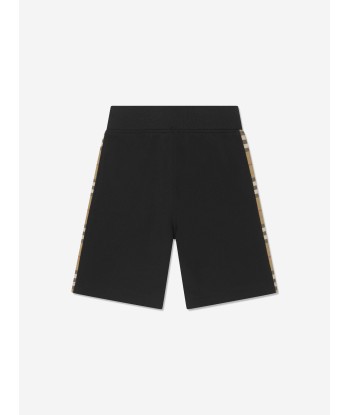 Burberry Boys Nolen Check Insert Shorts in Black outlet